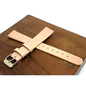 Invicta Watch Replacement Band Pink Leather 16mm Lug Silver Tone Steel Clasp